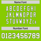 Custom Neon Green Navy Lapel Gradient Fashion Authentic Baseball Jersey