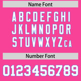 Custom Pink Powder Blue Lapel Gradient Fashion Authentic Baseball Jersey