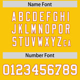 Custom Gold Red Lapel Gradient Fashion Authentic Baseball Jersey