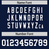 Custom Navy Light Blue Lapel Gradient Fashion Authentic Baseball Jersey