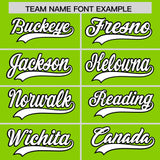 Custom Neon Green Black Lapel Gradient Fashion Authentic Baseball Jersey