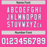 Custom Pink Royal Lapel Gradient Fashion Authentic Baseball Jersey