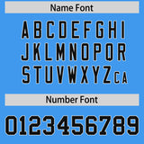 Custom Powder Blue White Lapel Gradient Fashion Authentic Baseball Jersey