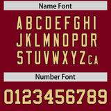 Custom Crimson Black Lapel Gradient Fashion Authentic Baseball Jersey