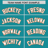 Custom Aqua Orange Lapel Gradient Fashion Authentic Baseball Jersey