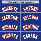 Custom Royal Orange Lapel Gradient Fashion Authentic Baseball Jersey