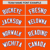 Custom Orange Royal Lapel Gradient Fashion Authentic Baseball Jersey