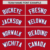 Custom Red Royal Lapel Gradient Fashion Authentic Baseball Jersey