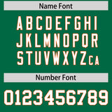 Custom Kelly Green Orange Lapel Gradient Fashion Authentic Baseball Jersey