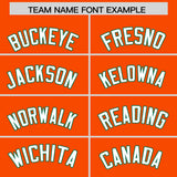 Custom Orange Kelly Green Lapel Gradient Fashion Authentic Baseball Jersey