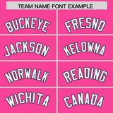 Custom Pink Navy Lapel Gradient Fashion Authentic Baseball Jersey