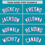 Custom Aqua Purple Lapel Gradient Fashion Authentic Baseball Jersey