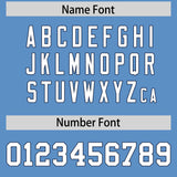 Custom Light Blue Navy Lapel Gradient Fashion Authentic Baseball Jersey