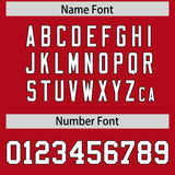 Custom Red Black Lapel Gradient Fashion Authentic Baseball Jersey