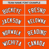 Custom Orange Black Lapel Gradient Fashion Authentic Baseball Jersey