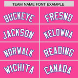 Custom Pink Royal Lapel Gradient Fashion Authentic Baseball Jersey