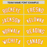 Custom Gold Orange Lapel Gradient Fashion Authentic Baseball Jersey