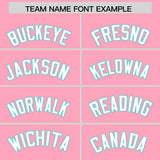 Custom Light Pink Bright Green Lapel Gradient Fashion Authentic Baseball Jersey