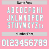 Custom Light Pink Bright Green Lapel Gradient Fashion Authentic Baseball Jersey