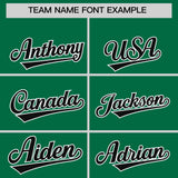 Custom Kelly Green White Lapel Gradient Fashion Authentic Baseball Jersey