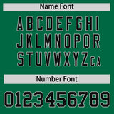 Custom Kelly Green White Lapel Gradient Fashion Authentic Baseball Jersey