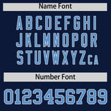 Custom Navy White Lapel Gradient Fashion Authentic Baseball Jersey