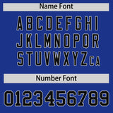 Custom Royal White Lapel Gradient Fashion Authentic Baseball Jersey