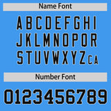 Custom Powder Blue White Lapel Gradient Fashion Authentic Baseball Jersey