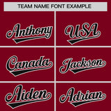 Custom Crimson White Lapel Gradient Fashion Authentic Baseball Jersey