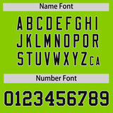 Custom Neon Green White Lapel Gradient Fashion Authentic Baseball Jersey