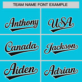 Custom Sky Blue White Lapel Gradient Fashion Authentic Baseball Jersey