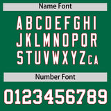 Custom Kelly Green Red Lapel Gradient Fashion Authentic Baseball Jersey