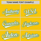 Custom Gold Kelly Green Lapel Gradient Fashion Authentic Baseball Jersey