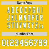 Custom Gold Kelly Green Lapel Gradient Fashion Authentic Baseball Jersey