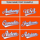 Custom Orange Royal Lapel Gradient Fashion Authentic Baseball Jersey