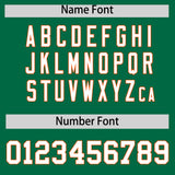 Custom Kelly Green Orange Lapel Gradient Fashion Authentic Baseball Jersey