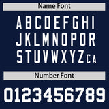 Custom Navy Gold Lapel Gradient Fashion Authentic Baseball Jersey