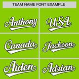 Custom Neon Green Black Lapel Gradient Fashion Authentic Baseball Jersey