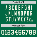 Custom Kelly Green Cream Lapel Gradient Fashion Authentic Baseball Jersey