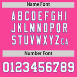 Custom Pink Royal Lapel Gradient Fashion Authentic Baseball Jersey