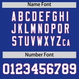 Custom Royal Pink Lapel Gradient Fashion Authentic Baseball Jersey