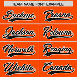 Custom Orange White Lapel Gradient Fashion Authentic Baseball Jersey