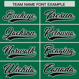 Custom Kelly Green White Lapel Gradient Fashion Authentic Baseball Jersey