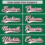 Custom Kelly Green Red Lapel Gradient Fashion Authentic Baseball Jersey