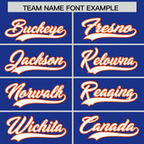 Custom Royal Orange Lapel Gradient Fashion Authentic Baseball Jersey