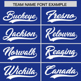 Custom Royal Gold Lapel Gradient Fashion Authentic Baseball Jersey