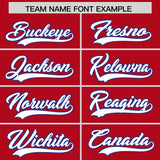 Custom Red Royal Lapel Gradient Fashion Authentic Baseball Jersey