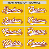 Custom Gold Crimson Lapel Gradient Fashion Authentic Baseball Jersey