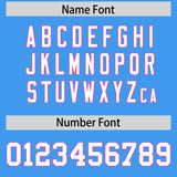 Custom Powder Blue Pink Lapel Gradient Fashion Authentic Baseball Jersey