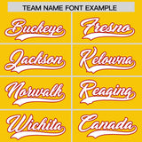 Custom Gold Red Lapel Gradient Fashion Authentic Baseball Jersey